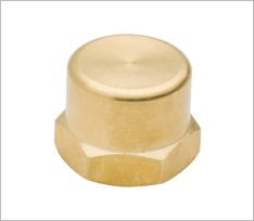 Brass Compression Hexagon Round Head Cap