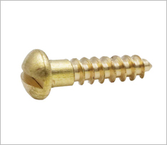 Brass Slotted Found Head Wood Screws