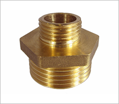 Brass Reducing Hex Nipple Male